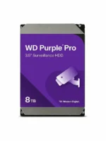 WD Purple Pro 8TB Surveillance Hard Drive (WD8001PURP) — 7200 RPM Class, 256MB Cache, AllFrame AI for Smart Video