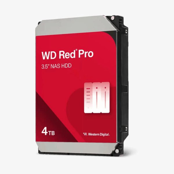 WD Red Pro 4TB NAS Hard Drive (WD4003FFBX) — 7200 RPM, CMR for Up to 24-Bay NAS