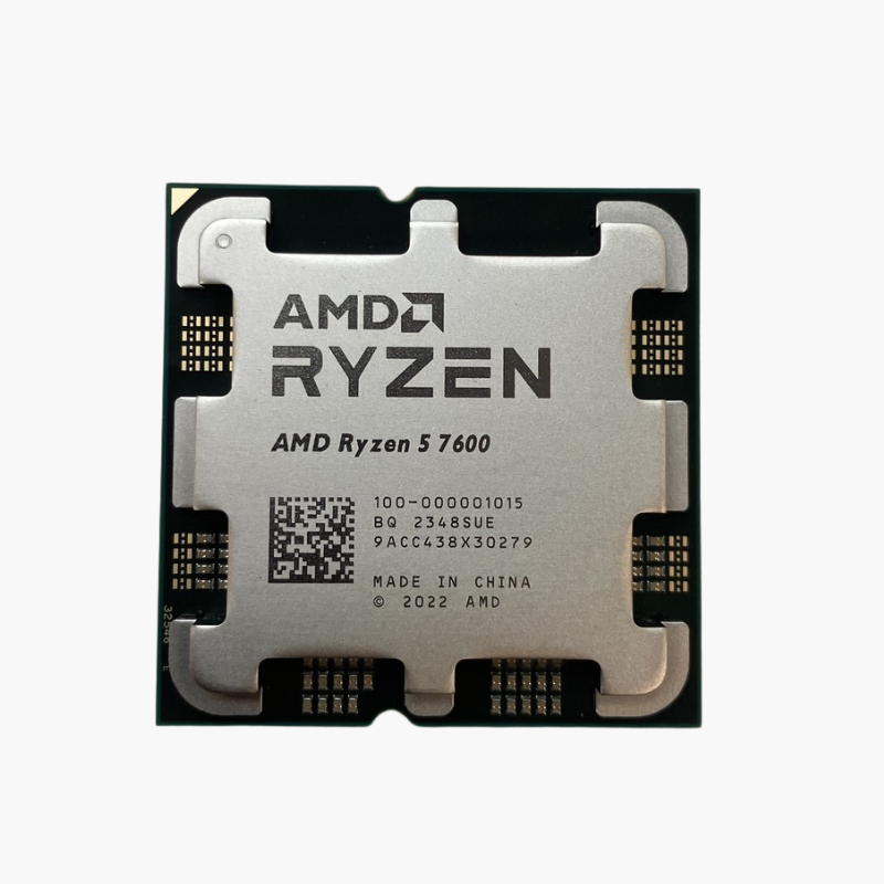 AMD Ryzen 5 7600 Desktop Processor — 6 Cores, 12 Threads, Up to 5.1 GHz, AM5 AMD Ryzen 5 7600 Desktop Processor - 6 Cores, 12 Threads, Up to 5.1 GHz, AM5, Unlocked - Image 1