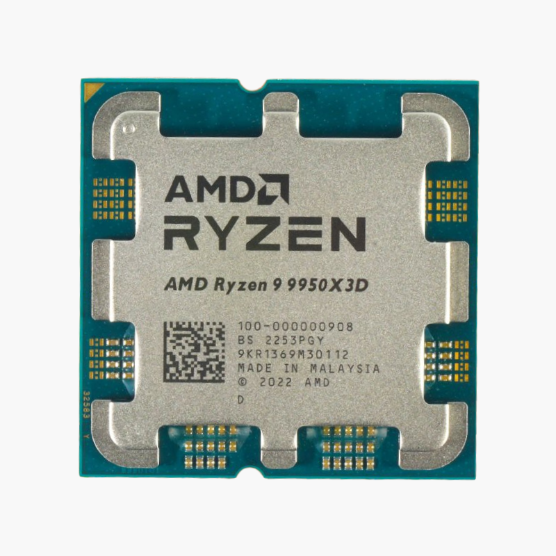 AMD Ryzen 9 9950X3D Desktop Processor — 16 Cores, 32 Threads, Up to 5.7 GHz, AM5, 3D V-Cache AMD Ryzen 9 9950X3D Desktop Processor - 16 Cores, 32 Threads, Up to 5.7 GHz, AM5, 3D V-Cache - Image 1