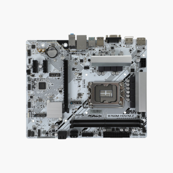 ASRock B760M-HDV/M.2 DDR5 Micro-ATX Motherboard — LGA 1700, Intel B760, HDMI/DP/VGA
