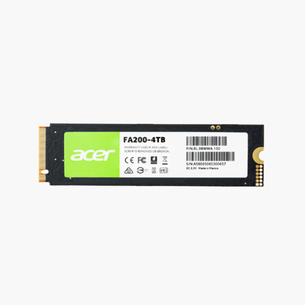Acer FA200 4TB NVMe M.2 2280 SSD – PCIe Gen4 x4, Up to 7,200MB/s, 2,000 TBW
