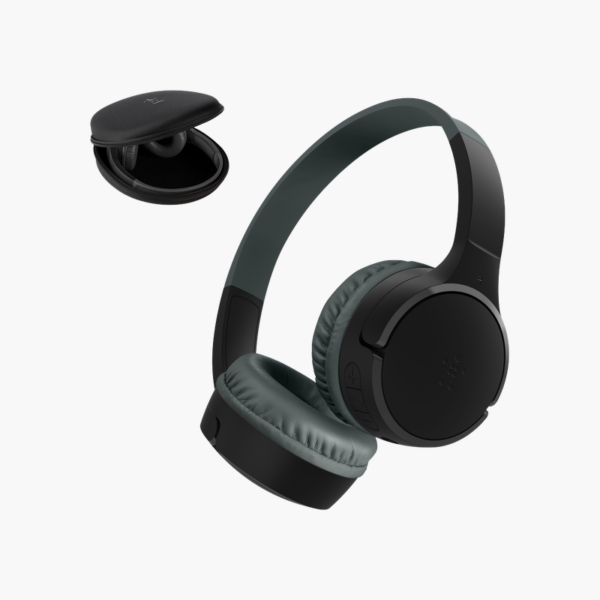 Belkin SoundForm Mini Wireless On-Ear Headphones for Kids (Gen 2) (Black) (AUD001BTBKV3CS)