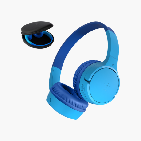 Belkin SoundForm Mini Wireless On-Ear Headphones for Kids (Gen 2) (Blue) (AUD001BTBLV3CS)