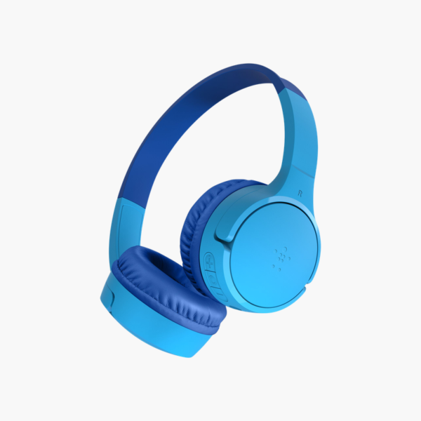 Belkin SoundForm Mini Wireless On-Ear Headphones for Kids with Mic and USB-C (Blue) (AUD002BTBLV3)