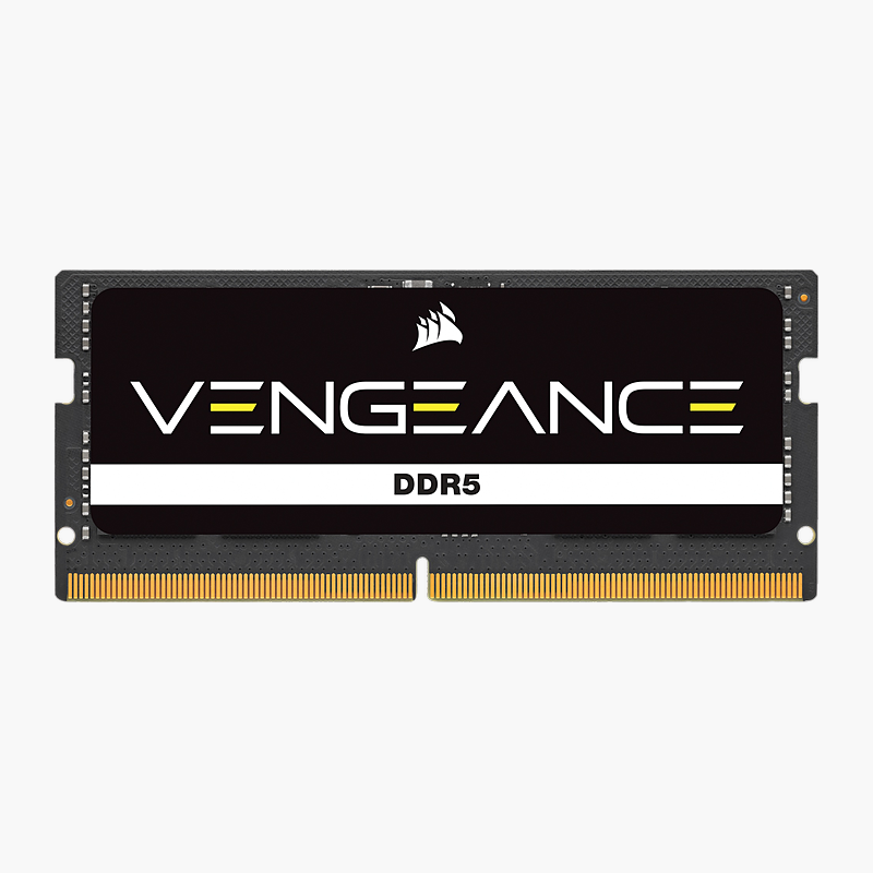 CORSAIR VENGEANCE 16GB DDR5-5200 Laptop Memory (SO-DIMM) (CMSX16GX5M1A5200C44) – CL44, PC5-41600, Black CORSAIR VENGEANCE 16GB DDR5-5200 Laptop Memory (SO-DIMM) (CMSX16GX5M1A5200C44)
