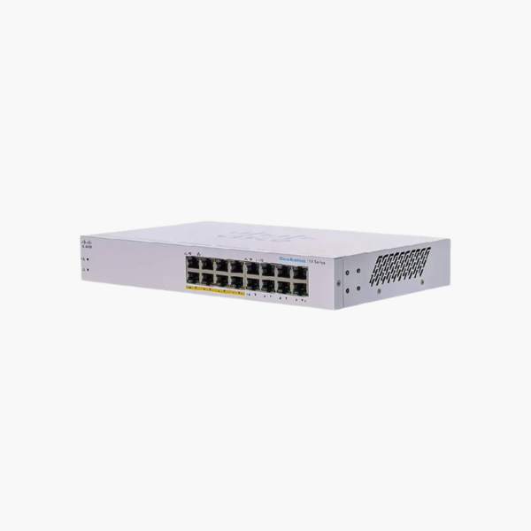 Cisco Business CBS110-16PP 16-Port Gigabit Unmanaged Switch with 8-Port PoE (CICBS11016PP) – 64W PoE