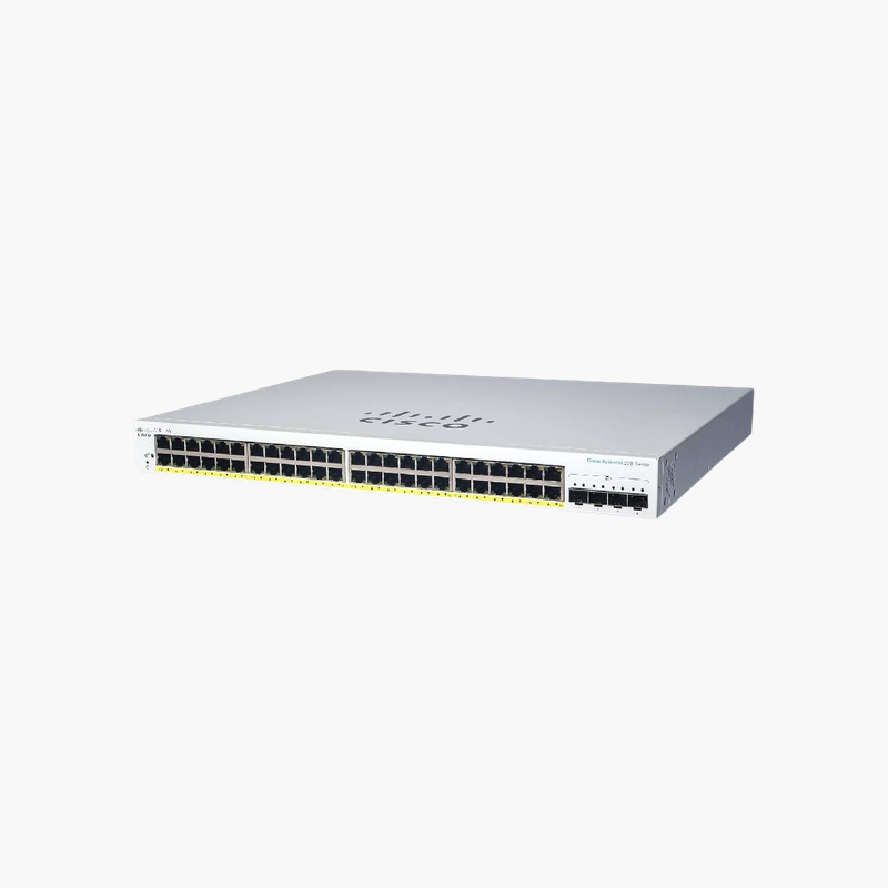 Cisco-Business-CBS220-48P-4G-48-Port-Gigabit-PoE-Smart-Switch-CIBS22048P4G-382W-PoE-4x-1G-SFP-1.png Cisco Business CBS220-48P-4G 48-Port Gigabit PoE+ Smart Switch (CIBS22048P4G) – 382W PoE, 4x 1G SFP - Image 1