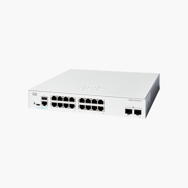 Cisco Catalyst 1300 16-Port Gigabit Managed Switch (C1300-16T-2G) – 2x 1G SFP, Layer 3 Managed