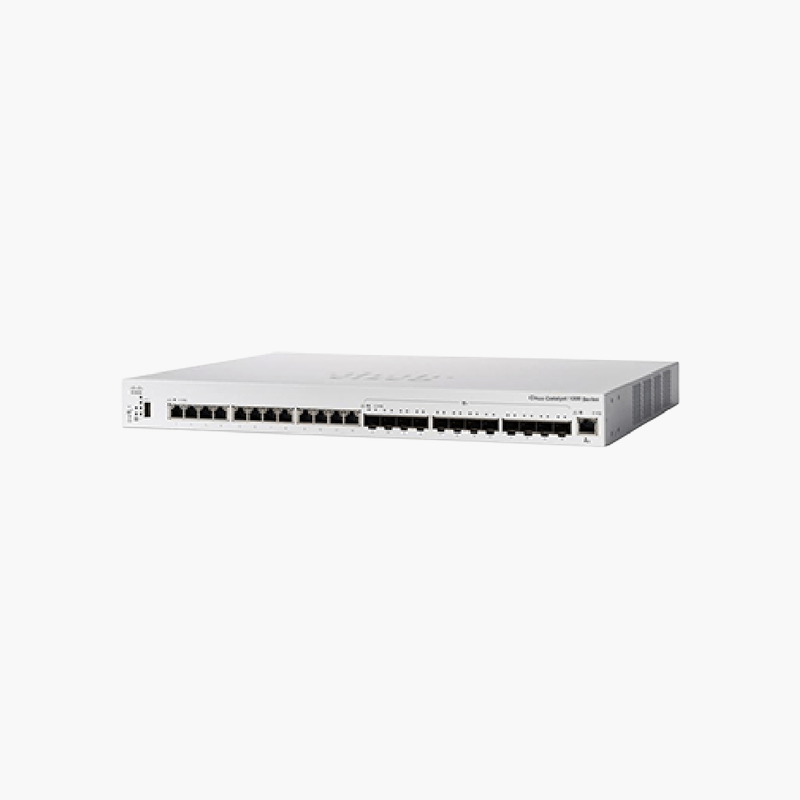 Cisco-Catalyst-1300-24-Port-10G-Managed-Switch-C1300-24XTS-CIC130024XTS-12x-10G-SFP-Layer-3-Managed-1.png Cisco Catalyst 1300 24-Port 10G Managed Switch (C1300-24XTS) (CIC130024XTS) – 12x 10G SFP+, Layer 3 Managed - Image 1