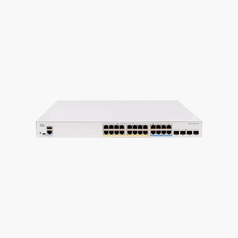 Cisco-Catalyst-1300-24-Port-Multigigabit-Managed-Switch-CIC13X24MU4X-4x-10G-SFP-Layer-3-Managed-1.png Cisco Catalyst 1300 24-Port Multigigabit Managed Switch (CIC13X24MU4X) – 4x 10G SFP+, Layer 3 Managed - Image 1