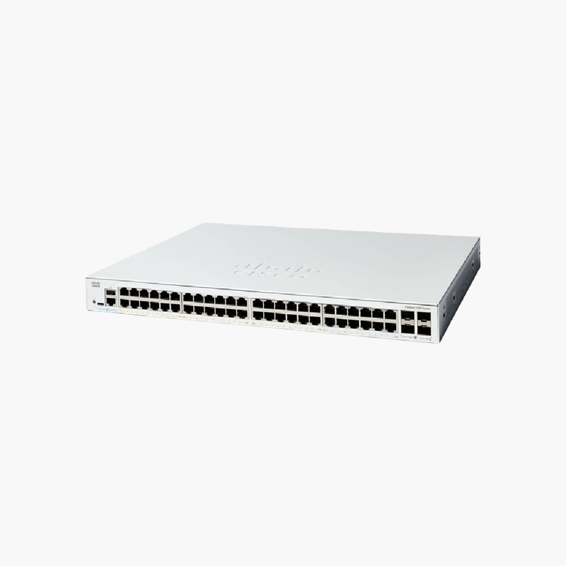 Cisco-Catalyst-1300-48-Port-Gigabit-Managed-Switch-C1300-48T-4G-CIC130048T4G-4x-1G-SFP-Layer-3-Managed-1.png Cisco Catalyst 1300 48-Port Gigabit Managed Switch (C1300-48T-4G) (CIC130048T4G) – 4x 1G SFP, Layer 3 Managed - Image 1