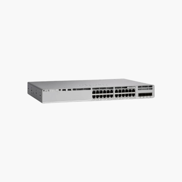 Cisco Catalyst 9200L 24-Port Gigabit PoE+ Switch (C9200L-24P-4) (CIC9200L24P4) – 24x PoE+, 4x fixed uplinks, Layer 3 Managed