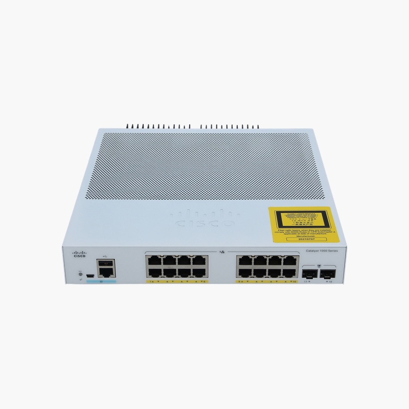 Cisco Catalyst C1000-16P-E-2G-L 16-Port Gigabit PoE+ Switch – 120W PoE Budget, 2x 1G SFP Uplinks, Layer 2 Managed