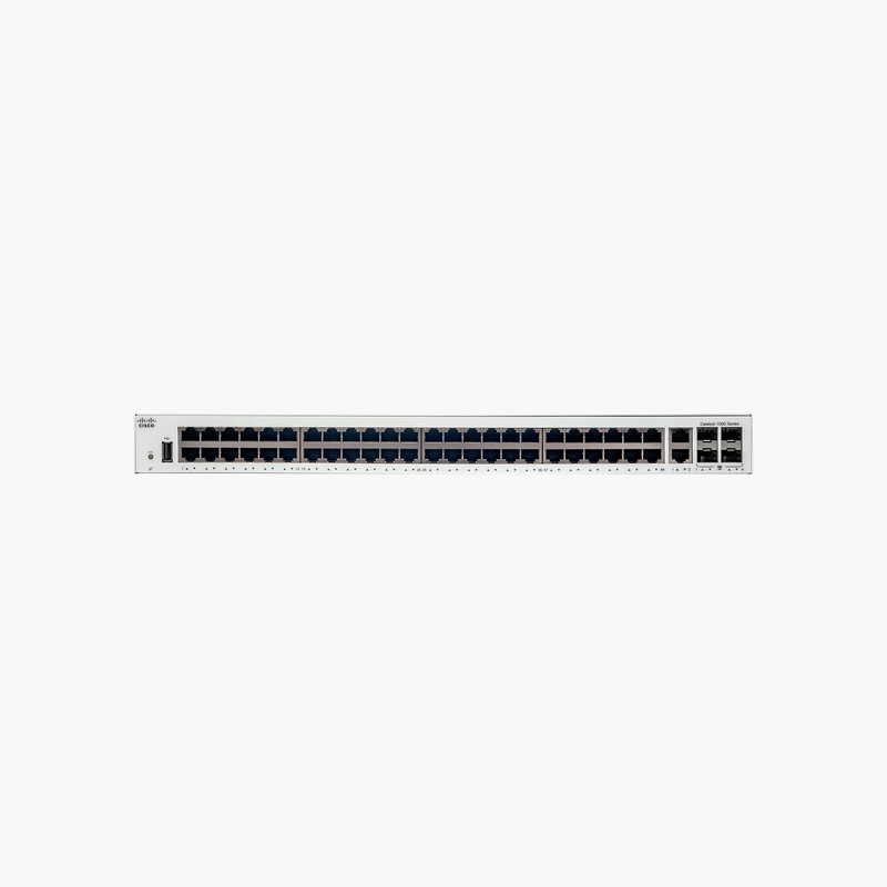 Cisco Catalyst C1000-48T-4X-L 48-Port Gigabit Ethernet Switch – 4x 10G SFP+ Uplinks, Layer 2 Managed