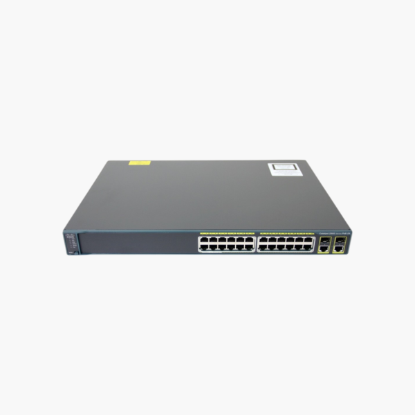 Cisco Catalyst WS-C2960-24PC-L 24-Port Fast Ethernet PoE Switch – 370W PoE, 2x Gigabit Combo Uplinks, LAN Base