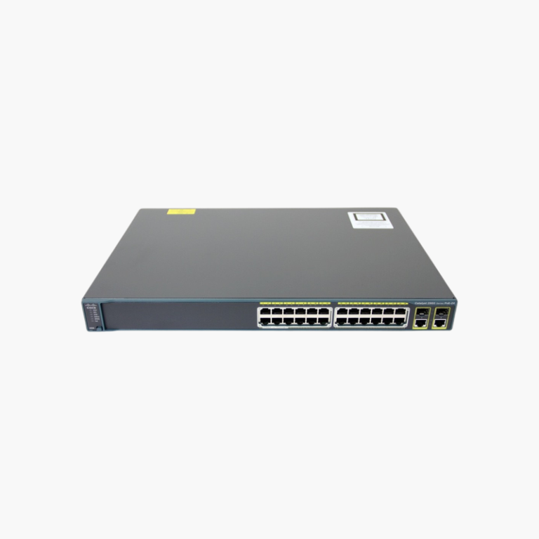 Cisco Catalyst WS-C2960-24PC-L 24-Port Fast Ethernet PoE Switch – 370W PoE, 2x Gigabit Combo Uplinks, LAN Base