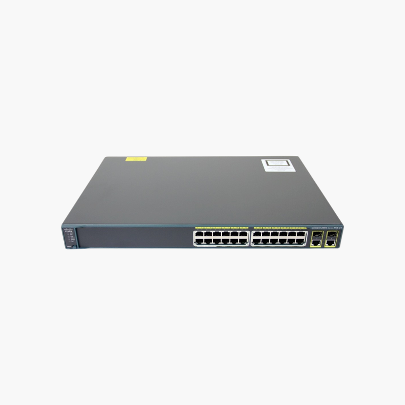 Cisco Catalyst WS-C2960-24PC-L 24-Port Fast Ethernet PoE Switch – 370W PoE, 2x Gigabit Combo Uplinks, LAN Base Cisco Catalyst WS-C2960-24PC-L 24-Port Fast Ethernet PoE Switch – 370W PoE, 2x Gigabit Combo Uplinks, LAN Base