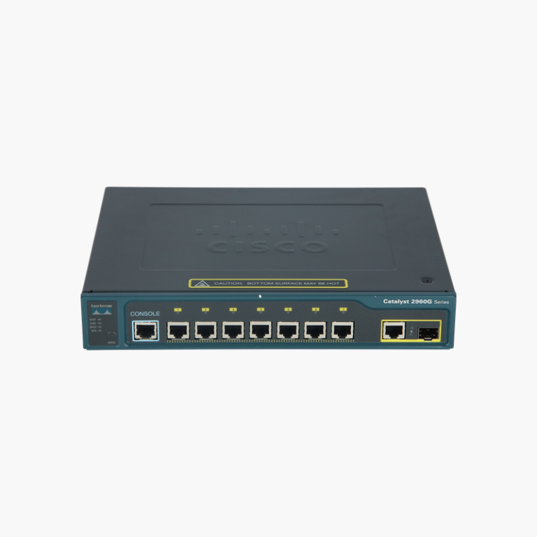 Cisco Catalyst WS-C2960-8TC-L 8-Port Fast Ethernet Switch – 1x Gigabit Combo Uplink, LAN Base