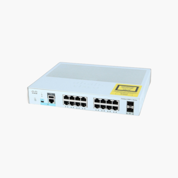Cisco Catalyst WS-C2960L-16TS-LL 16-Port Gigabit Switch – 2x 1G SFP Uplinks, LAN Lite