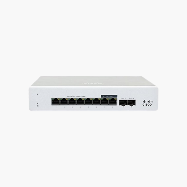 Cisco Meraki MS130-8P 8-Port Gigabit PoE+ Cloud-Managed Switch (CIMS1308PHW) – 120W PoE, 2x 1G SFP