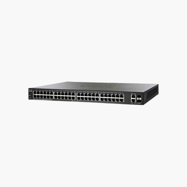 Cisco SG220-50P 50-Port Gigabit PoE+ Smart Switch (CISG22050PK9) – 375W PoE, 2x Gigabit RJ45/SFP combo
