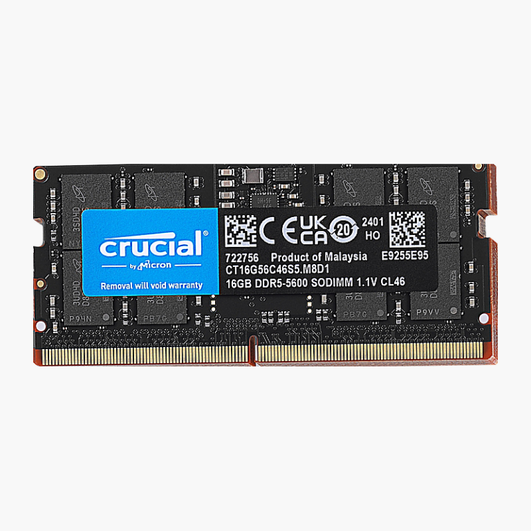 Crucial 32GB (2 x 16GB) DDR5-5600 Laptop Memory (SO-DIMM) Kit (CT2K16G56C46S5)