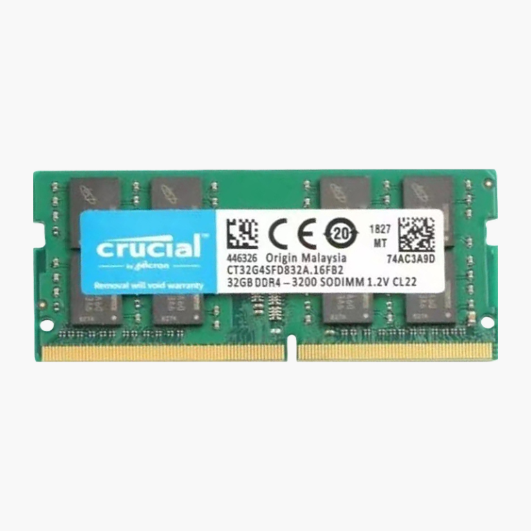 Crucial 64GB (2 x 32GB) DDR4-3200 Laptop Memory (SO-DIMM) Kit (CT2K32G4SFD832A)