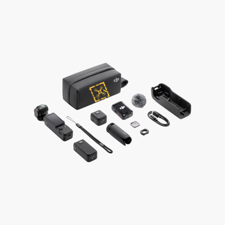 DJI Osmo Pocket 3 Creator Combo – 1-Inch CMOS 4K/120fps 3-Axis Gimbal Camera with DJI Mic 2, Battery Handle & Wide-Angle Lens