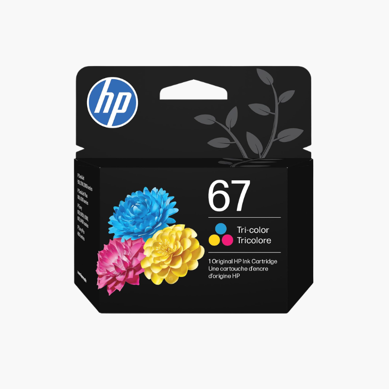 HP 67 Black and Tri-Color Original Ink Cartridges 2-Pack – For DeskJet 1255, 2700, 4100 and ENVY 6000, 6400 HP 67 Black and Tri-Color Original Ink Cartridges 2-Pack – For DeskJet 1255, 2700, 4100 and ENVY 6000, 6400 - Image 1