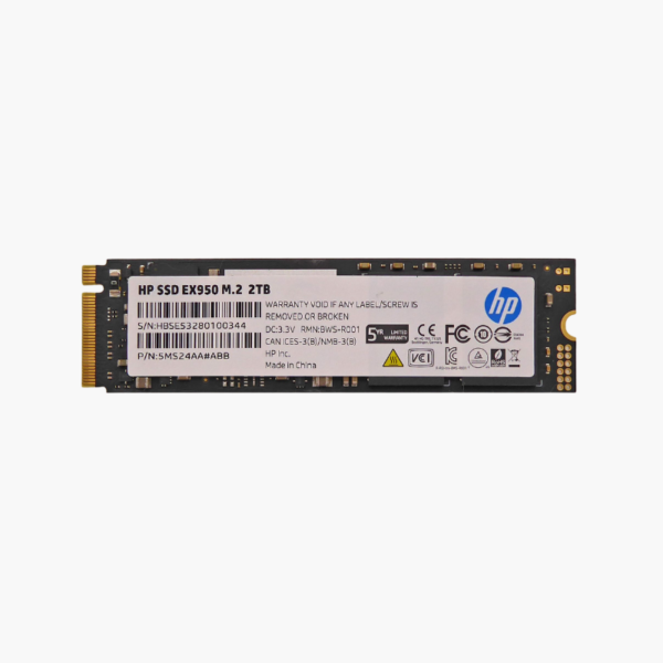 HP EX950 2TB NVMe M.2 2280 SSD (5MS24AA#ABC) – PCIe 3.1 x4, Up to 3,500MB/s, 3D TLC