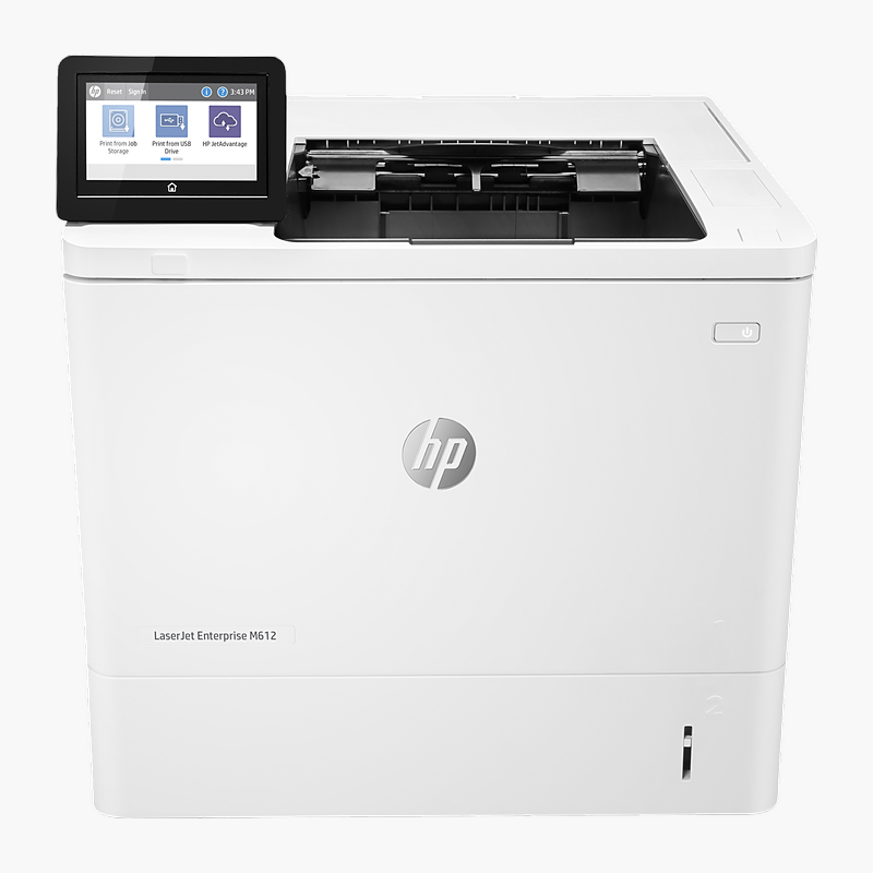 HP LaserJet Enterprise M612dn Monochrome Laser Printer (7PS86A) – 75 ppm, Auto Duplex, Ethernet HP LaserJet Enterprise M612dn Monochrome Laser Printer (7PS86A)