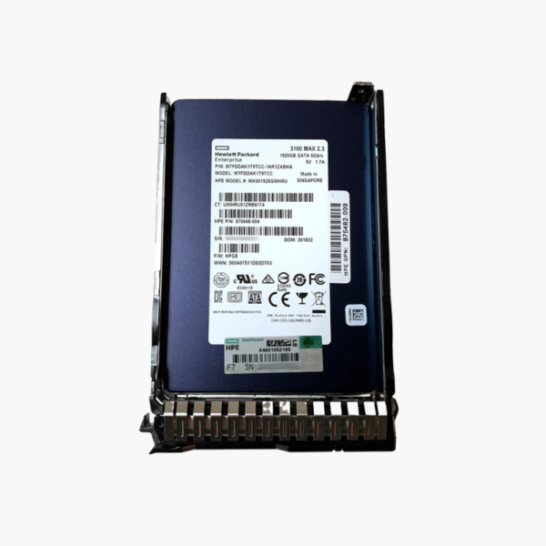 HPE 1.92TB SATA 6G Read Intensive SFF SC Multi Vendor SSD (P18437-B21) – 2.5" Hot-Plug for ProLiant