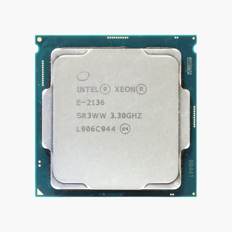 Intel Xeon E-2136 Server Processor (E-2136) – 6-Core, 12-Thread, Up to 4.5GHz, LGA 1151, 12MB cache Intel Xeon E-2136 Server Processor (E-2136)