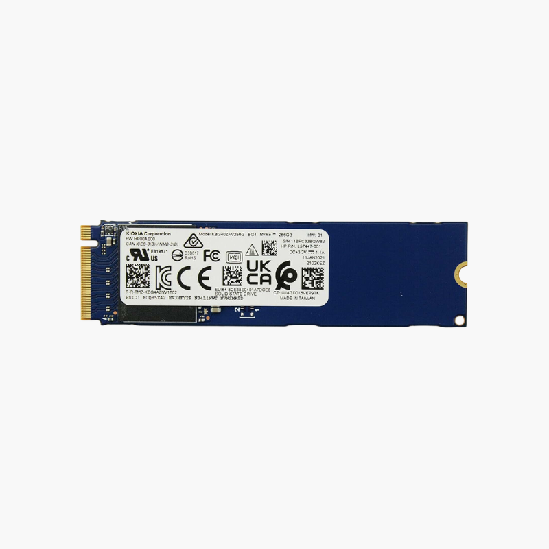 KIOXIA BG4 256GB M.2 2280 NVMe SSD (KBG40ZNV256G, HP L57447-001) – PCIe Gen3 x4 KIOXIA BG4 256GB M.2 2280 NVMe SSD (KBG40ZNV256G, HP L57447-001) – PCIe Gen3 x4 - Image 1