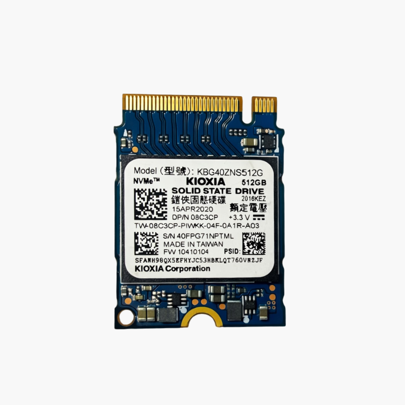KIOXIA BG4 512GB M.2 2230 NVMe SSD (KBG40ZNS512G) – PCIe Gen3 x4, Compact Single-Package KIOXIA BG4 512GB M.2 2230 NVMe SSD (KBG40ZNS512G) – PCIe Gen3 x4, Compact Single-Package - Image 1