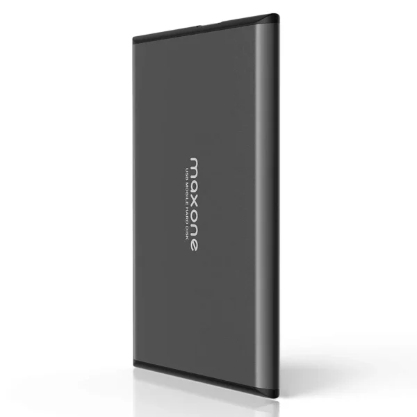 Maxone 500GB Ultra Slim Portable External Hard Drive – USB 3.0, Aluminum, Charcoal Grey for PC & Laptop