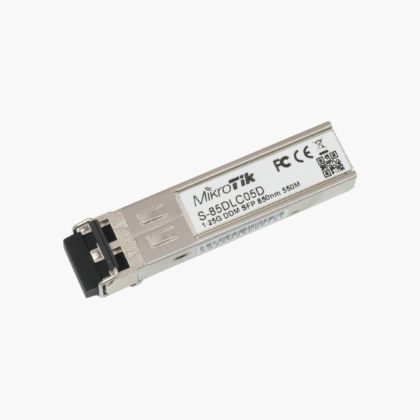 MikroTik S-85DLC05D 1.25G SFP Multimode Transceiver (S-85DLC05D) – 550m, Multimode fiber, LC duplex