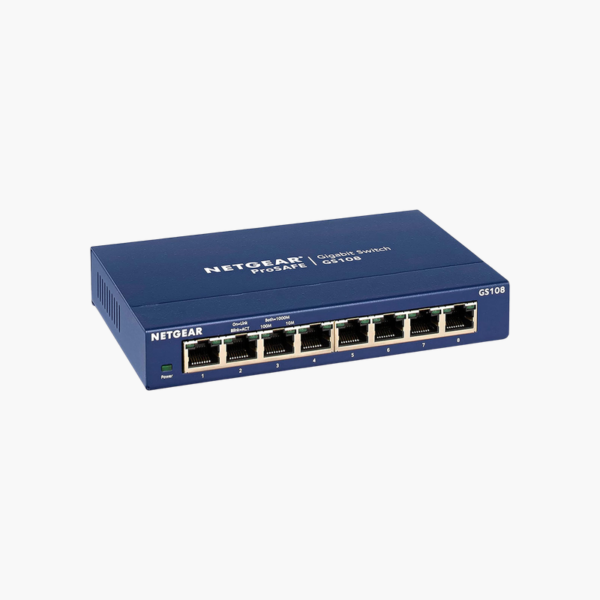 NETGEAR GS108 8-Port Gigabit Ethernet Unmanaged Switch (GS108-400NAS)