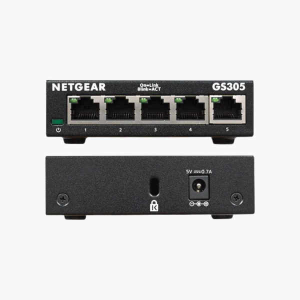 NETGEAR GS305 5-Port Gigabit Ethernet Unmanaged Switch (GS305-300PAS)