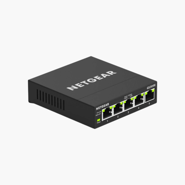 NETGEAR GS305E 5-Port Gigabit Smart Managed Plus Switch (NEGS305E) – Easy Smart Managed