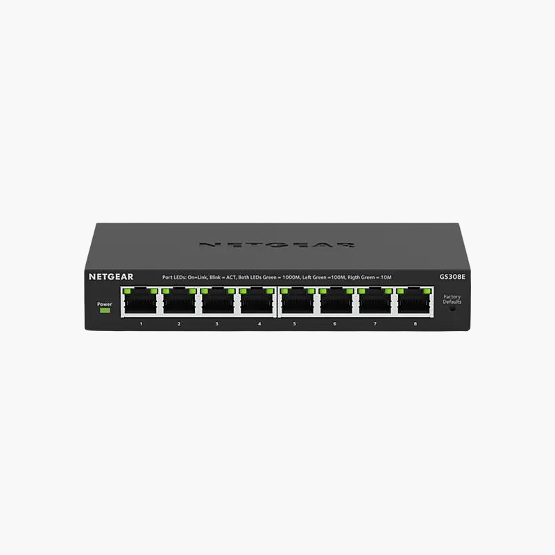 NETGEAR-GS308E-8-Port-Gigabit-Smart-Managed-Plus-Switch-NEGS308E400N-Easy-Smart-Managed-1.png NETGEAR GS308E 8-Port Gigabit Smart Managed Plus Switch (GS308E) – Easy Smart Managed - Image 1