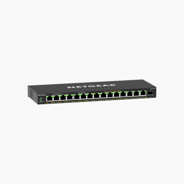 NETGEAR GS316EPP 16-Port Gigabit PoE+ Smart Managed Plus Switch (GS316EPP-100NAS) – 231W PoE, 1x 1G SFP, Easy Smart Managed