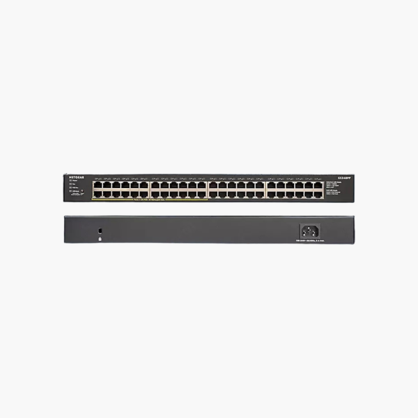 NETGEAR GS348PP 48-Port Gigabit PoE+ Unmanaged Switch (GS348PP) – 380W PoE