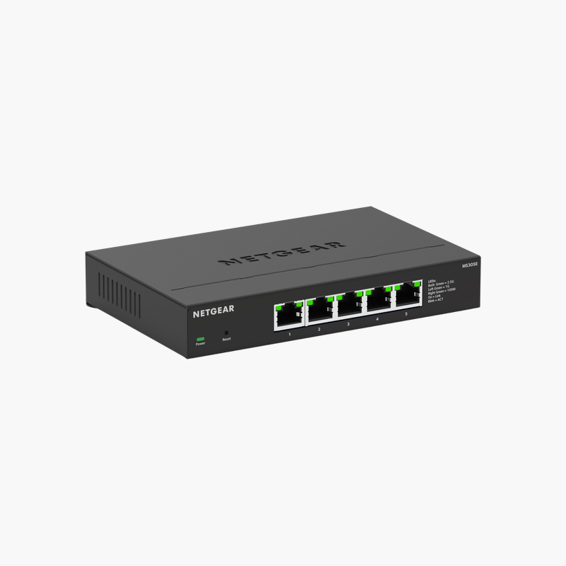NETGEAR-MS305E-5-Port-2.5G-Multi-Gigabit-Smart-Managed-Plus-Switch-MS305E-100NAS-Easy-Smart-Managed-1.png NETGEAR MS305E 5-Port 2.5G Multi-Gigabit Smart Managed Plus Switch (MS305E-100NAS) – Easy Smart Managed - Image 1