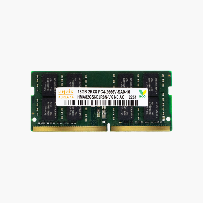 SK-hynix-16GB-DDR4-2666-SODIMM-Laptop-RAM-HMA82GS6CJR8N-VK-2Rx8-CL19-1.2V-1.png SK hynix 16GB DDR4-2666 SODIMM Laptop RAM (HMA82GS6CJR8N-VK) – 2Rx8, CL19, 1.2V - Image 1