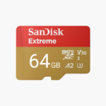 SanDisk Extreme 64GB microSDXC UHS-I Card with Adapter (SDSQXAH-064G-GN6MA) – Up to 170MB/s