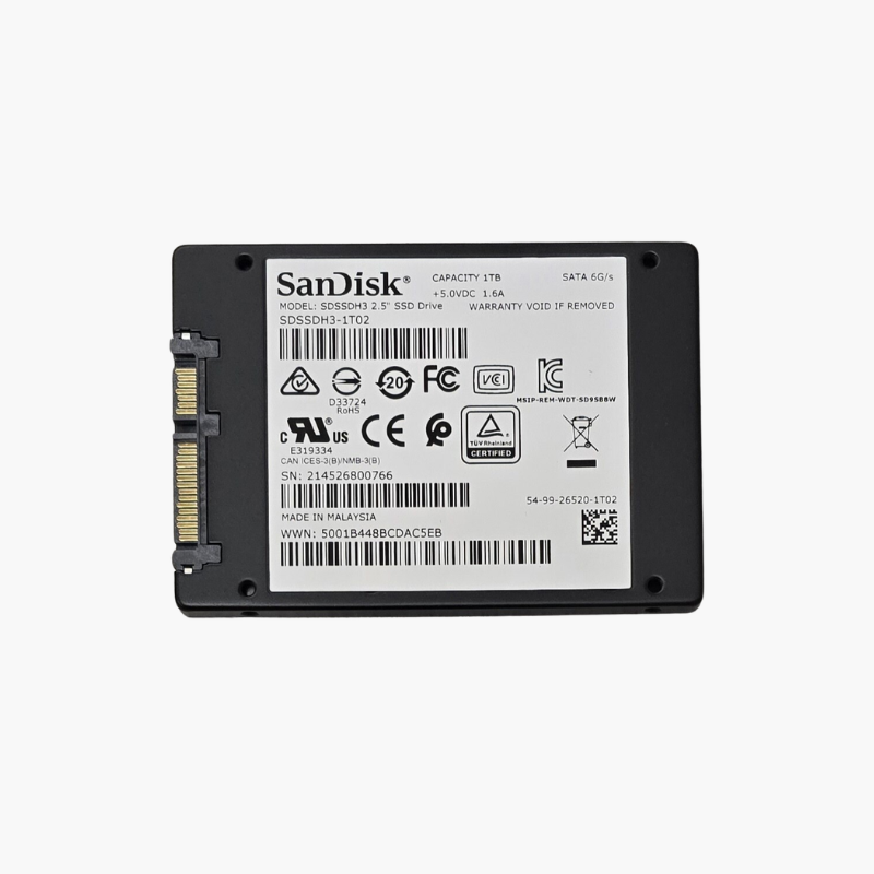 SanDisk Ultra 3D 1TB 2.5 SATA III SSD (SDSSDH3-1T00-G26) – Up to 560MBs speed, 400 TBW SanDisk Ultra 3D 1TB 2.5" SATA III SSD (SDSSDH3-1T00-G26) – Up to 560MB/s, 400 TBW - Image 1