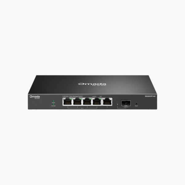 TP-Link Omada ES206XPP-M2 6-Port 2.5G Easy Managed Switch with 4-Port PoE++ (ES206XPP-M2) – 120W PoE, 1x 10G SFP+
