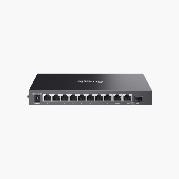 TP-Link Omada ES210GMP 10-Port Gigabit Easy Managed Switch with 8-Port PoE+ (ES210GMP) – 123W PoE, 1x Gigabit RJ45/SFP combo